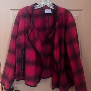 Ruff Hewn Red and Black Plaid Coat